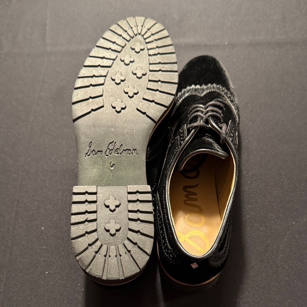Sam Edelman Black Velvet Shoes - Women Size 6 - Picture 3 of 7